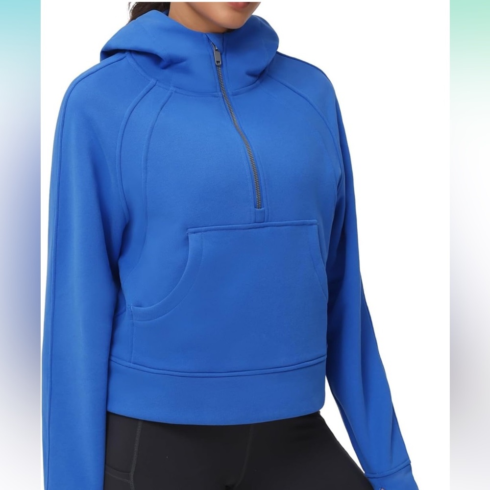 Blue Cropped Sweatshirt